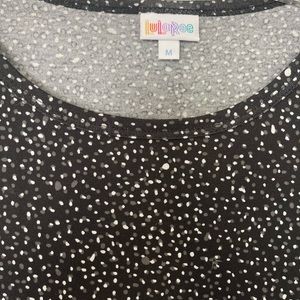 LuLaRoe Julia Black with dots dress medium